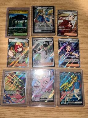 Pokémon Mixed Hit Lot – Full Arts, EXs & Trainers (9 Cards)